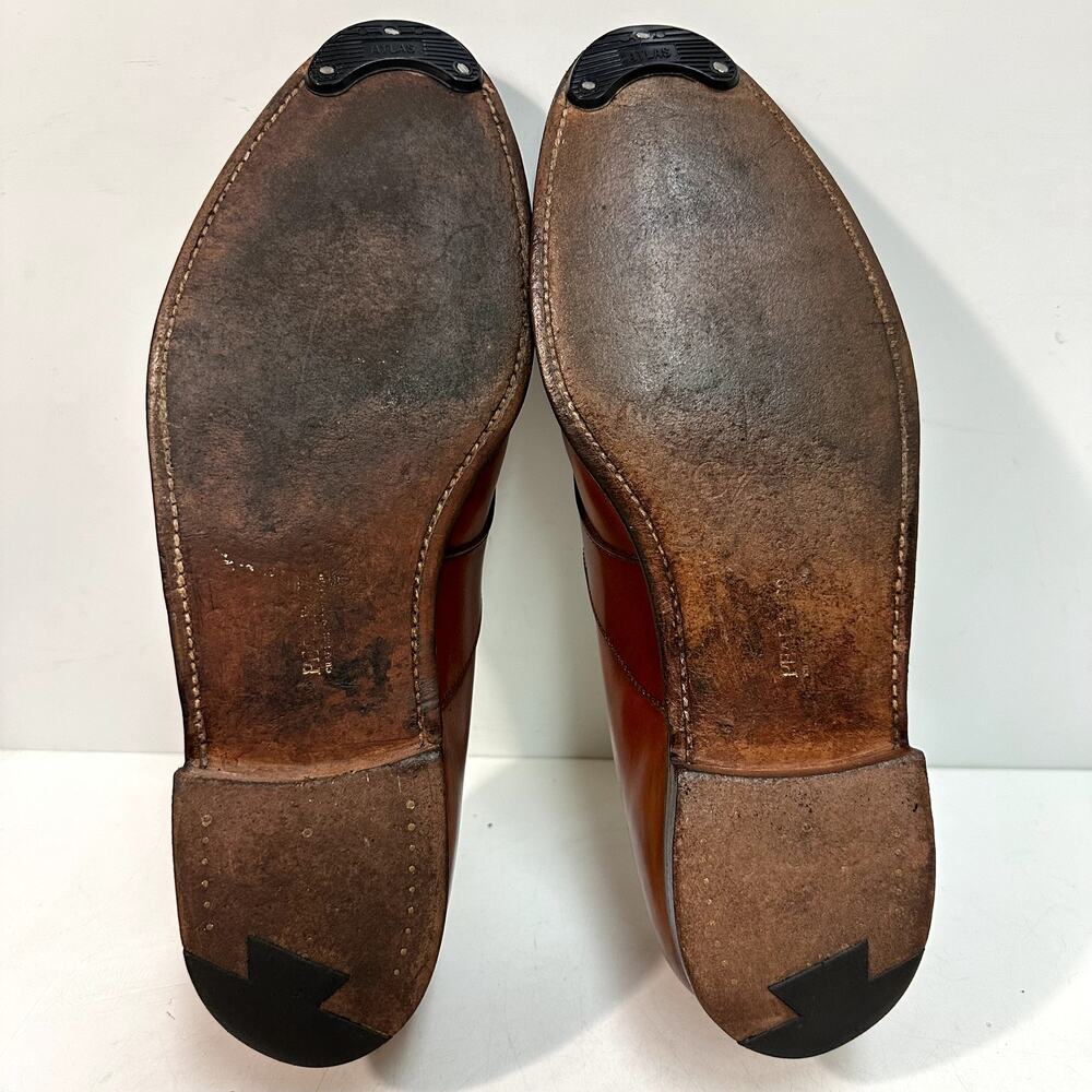 VGUC Crockett & Jones x Brooks Brothers Penny Loafer Chestnut England 10.5 D - Picture 10 of 13